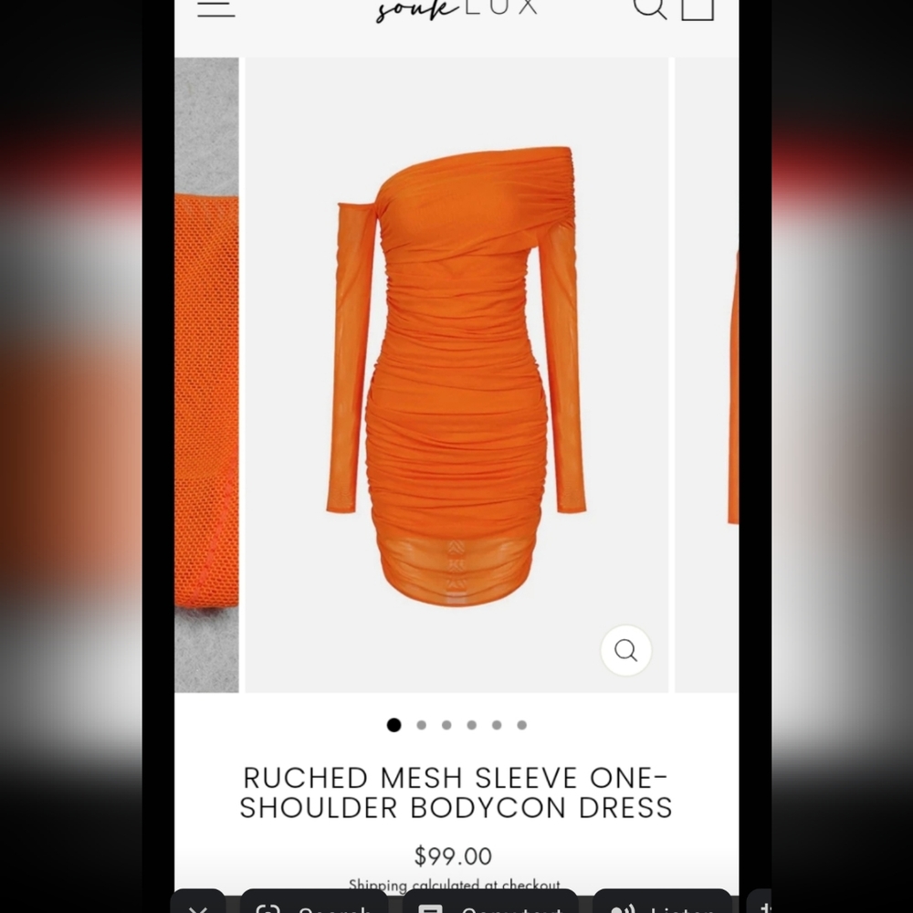 Orange party dress